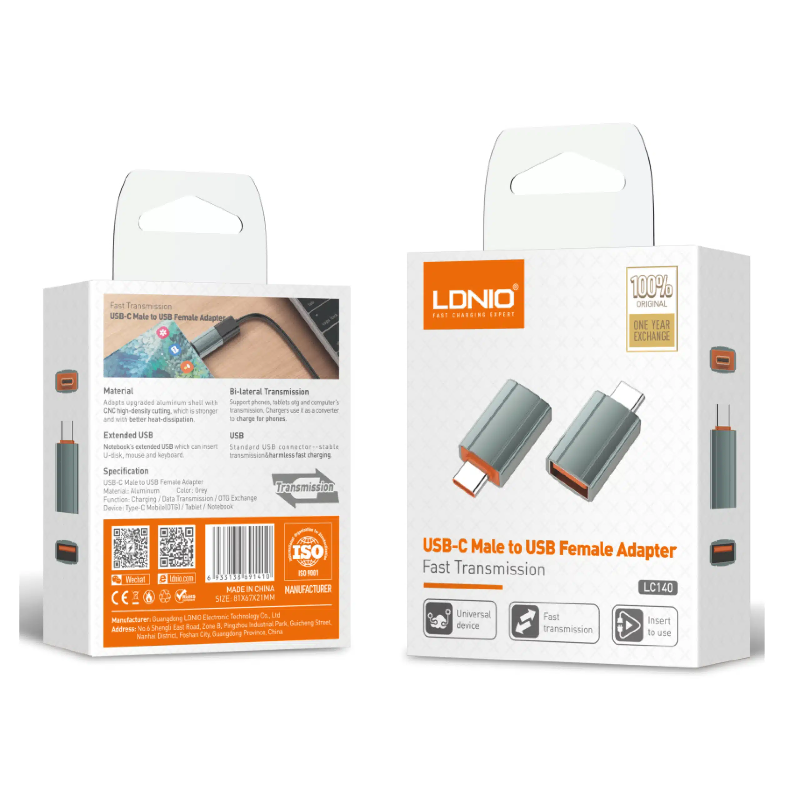 [28010] ADAPTADOR LDNIO LC140 TC to USB
